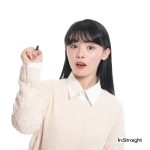 Korean girl with perfect see through bangs